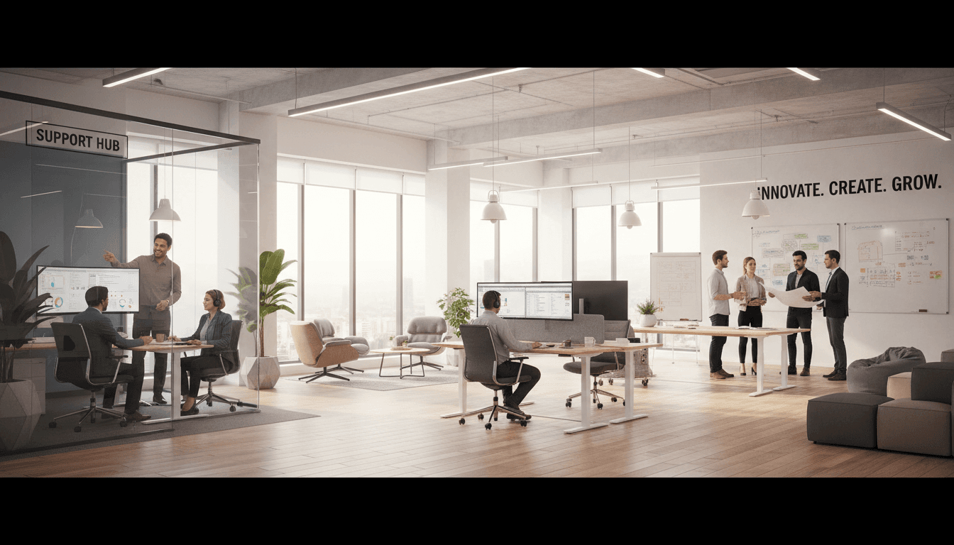 Professional team moving commercial office equipment