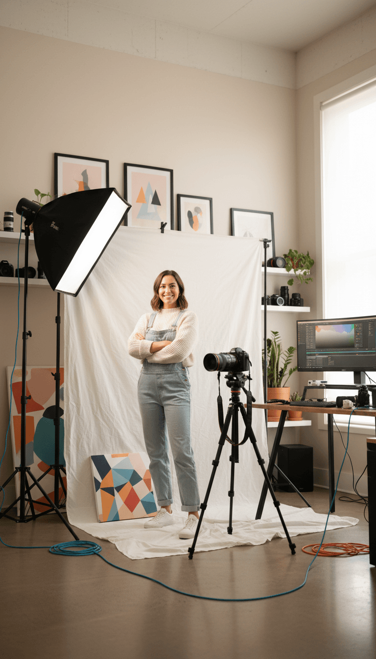 Moving team member holding stacked moving boxes